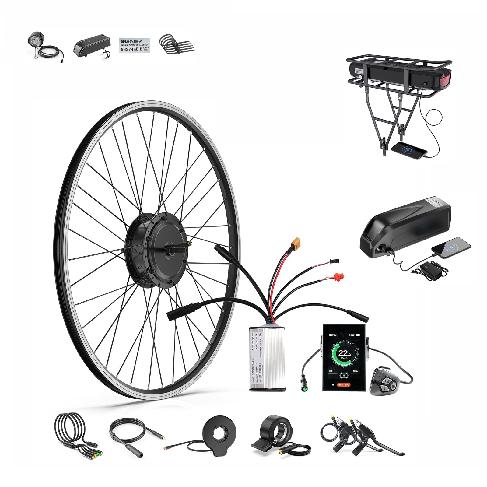 Amazon.com : BAFANG Ebike Conversion Kit with Battery - 48V500W